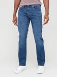 Levi's 502&trade; Tapered Fit Jeans - Panda - Blue, Mid Blue, Size 34, Inside Leg L=34 Inch, Men