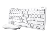 Trust Lyra Multi-Device - Ensemble clavier et souris - Bluetooth, 2.4 GHz - QWERTY - US - blanc - boîte
