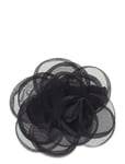 Orchia Flower Hair Tie Accessories Hair Accessories Scrunchies Black Becksöndergaard