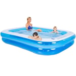 Splosh Inflatable 2.62m x 1.75m Rectangular Family Swimming Paddling Pool Kids