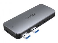 Unitek SolidForce - Förvaringslåda - M.2 - M.2 NVMe Card / PCIe 4.0 (NVMe) - USB 3.2 (Gen 2) - rymdgrå - för Sony PlayStation 5