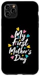 iPhone 11 Pro Max New Mom Celebrate My First Mother's Day Colorful Hearts Case