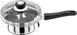 Judge Vista JJ86A Four-Cup Egg Poacher and Stainless Steel Frying Pan, 20cm, Ve