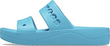 Crocs Sandales à plateforme Baya pour femme, Aqua numérique, 46 EU