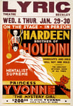 M49 Vintage Hardeen Brother Of Houdini Magic Magician Theatre Poster Re-Print - A3 (432 x 305mm) 16.5" x 11.7"