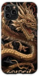 Coque pour iPhone 11 Pro Dragon doré