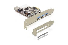 Delock PCI Express-kort &gt; 3 x extern + 1 x intern USB 3.0 - USB-adapter - PCIe - 4 portar
