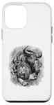 Bold Lion et Fierce Bull Duo Illustration Design Coque pour iPhone 12 mini
