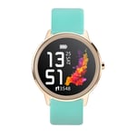 Sekonda Flex Smart Watch Rose Case With Turquiose Silicone Strap 40443