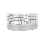 Logitech Wave Keys Wireless Ergonomic Keyboard - White