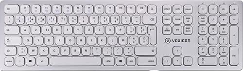 Voxicon Wireless Slim Metal Keyboard 295bwl Silver Iso-azert Trådløs Belgisk Tastatur