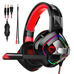 JOINRUN PS4 casque de jeu casque stéréo rvb avec micro pour nouvelle Xbox One Gamer ordinateur portable tablette PC