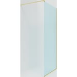 Brasta Dija duschvägg, 90x200 cm, klarglas, guld profil