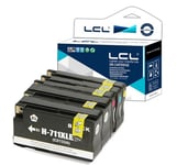 LCL Cartouche d'encre Compatible 711XL 711 XL (2Noir 1Cyan 1Magenta 1Jaune) Remplacement pour HP Designjet T120 24/T120 610/T520 24/T520 36/T520 610