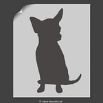 Ideal Stencils Chiwawa dog silhouette stencil, home decor, art craft painting (M/Dog height- 37cm / 14.5")