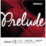 D'Addario J812 3/4M Violin String Prelude A-aluminum 3/4 Medium Tension
