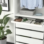 IKEA IKEA KOMPLEMENT utdragbart hyllplan med lådmatta, vit/ljusgrå, 75x35 cm, cm 75x35 cm