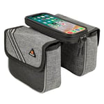WESTBIKING waterproof bicycle bag with touch screen view - Grey