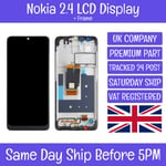 Nokia 2.4 TA-1277/1275 LCD Screen Display Touch Digitizer Assembly + Frame