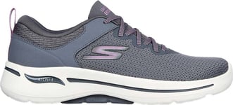 Skechers Women's Go Walk Arch Fit - Vibrant Look Charcoal 38, Charcoal