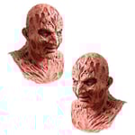 Freddy Krueger Latex Mask Carnival Halloween Realistic Adult Party  Scary Cosplay Prop