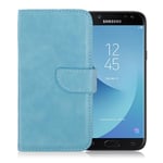 Samsung Galaxy J5 (2017) Case with Card Holder (Blue) Blå