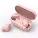 Tws Bluetooth Headset Med Laddningsbox Rosa
