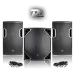 Complete Sound System Active Powered PA DJ Speakers SubWoofer Tour Install 1700W