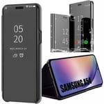 Fodral till Samsung Galaxy A54 Skydd fram och bak Smart Fodral Clear View - Svart Svart