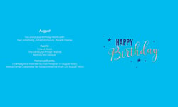 Born In August Birthday Card Male - Foil - Premium Quality - Cherry Orchard