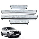 N/A 4Pcs Outer Door Sills, For Mitsubishi outlander 2013-2020 Car Pedal Kick Plates Threshold Bar Non-slip Anti-scratch Protection Strip Decorative Accessories, Stainless Steel