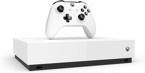 Microsoft Xbox One S 4K HDR 1TB Console with Two Wireless Controllers - White