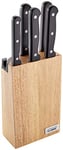 Judge Sabatier IV62 Kitchen Knife Set Block with Knives and Knife Sharpener - 5 Piece Quality Stainless Steel, Razor Sharp Blades, Full Length Riveted Handles - 25 Year Guarantee