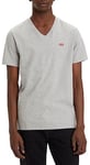 Levi's Men's Original Housemark V-Neck T-Shirt, Mid Tone Grey Heather, S