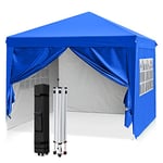 Eagle Peak Tente Pop-up de 3 x 3 m avec 4 parois latérales, abri Facile à Installer avec 30,5 m² d'ombrage, Bleu
