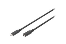 DIGITUS - USB typ C-förlängningskabel - 24 pin USB-C till 24 pin USB-C - 70 cm