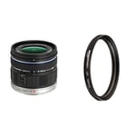 Olympus M.Zuiko Digital ED 9-18 mm F4.0-5.6 Lens, Wide Angle Zoom, Suitable for All MFT Cameras (Olympus OM-D & PEN Models, Panasonic G-Series), Black & Amazon Basics UV Protection Filter - 52 mm