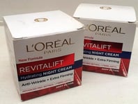L'OREAL REVITALIFT Hydrating Night Cream Anti-Wrinkle & Extra Firming : 2 x 50ml