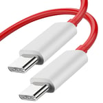 Oneplus OnePlus Original USB-C 6.5A Cable, Warp Charge 1m, Red