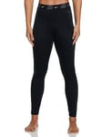Nike Women's Fusion Logo Tape Fitness High Waist Legging-Black, Black, Size L, Women