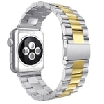 Apple Watch 7/6/5/4/3/2/1/SE - 41/40/38mm - Luksus metal Beads urrem - Guld/sølv