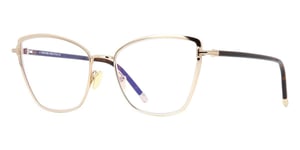 Tom Ford Blue Block Eyeglasses TF5740B 028 Rose Gold Havana  FT5530 Rx 54-17-140