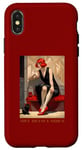 iPhone X/XS Red-Headed Flapper and Her Black Cat, Art Deco Ladies Series Case