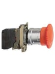 Schneider Electric Harmony emergency stop complete with ø40 mm toad head in red with push / turn function and 2xnc xb4bs8444