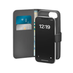 Puro Wallet Stand iPhone 16e Svart konstläder plånboksfordral 2 kort- & sedelfack