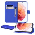 iPro Accessories Galaxy S21 Case For Samsung S21 Cover, Flip Pu Leather Cover With Card Slots [Compatible With Samsung S21 Screen Protector] (BLUE)