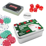 Global Gizmos Texas Hold 'Em Poker Gift Set / Ideal For Travelling & Game Nights