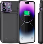 5000 Mah Coque De Batterie Pour Iphone 14 Pro Max / 14 Plus, Power Chargeur Case Slim Rechargeable Extended Portable Pour Iphone 12 Pro Max / 13 Pro Max (6.7 Pouces)
