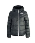 Nike Womens Downfill Reversible Black Puffer Jacket - Size Medium