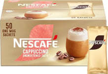 NESCAFE Gold Cappuccino Unsweetened Taste Sachets - 50 x 14.2g